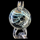 Close-up of the largest particle collider attachment on the pendant, with the bail above it