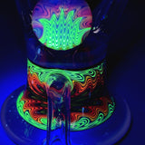 A second view of the marble and body under a UV light