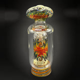 Andy G Puffco Peak top, front view, line work through the clear outer wall