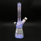Three-quarter view of the hand blown tube with the diffuser seated in the 14 mm joint