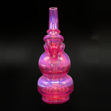 Baby Gorilla Puffco Peak top in Royal Jelly, straight on, the neck above the perc chamber
