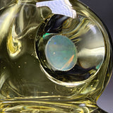Close-up of the opal encasement in the body of the Baby Gorilla dry top