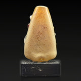 Back of the pizza Pivot top, marked on the crust-colored glass, on its stand