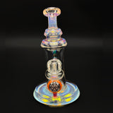High Bastard Boro banger hanger, six and a half inches tall, the sacred geometry millie facing the camera above the thick foot