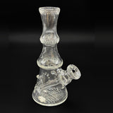 The Hensley Glass tube from the other side, the 10 mm joint angled out to the right