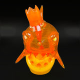 The shark rig face on, teeth and both opal eyes showing