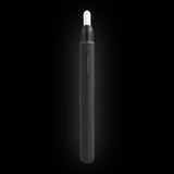 Puffco Hot Knife in Onyx with the cap off, showing the white ceramic tip