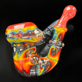 The same Sherlock from the other side, mouthpiece to the right, the reversal spiral marble on the can