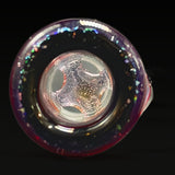 The slide seen from above, crushed opal over black around the bowl