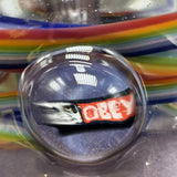 Close up of the marble on the Spencer J basketweave mini tube