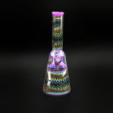Angled view of the reversal work running up the neck and around the base
