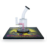 Toro Big Mac x Sugar Magnolia rig with Royal Jelly and black accents, standing on the mood mat it comes with, on white