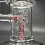 The Sugar Magnolia mascot sandblasted into the glass over the Royal Jelly section of the Toro Big Mac