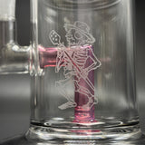 Close-up of the Sugar Magnolia mascot sandblasted into the Toro Big Mac's Royal Jelly section