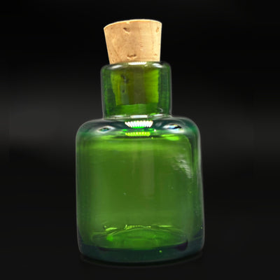 Krippy ISO bottle with a cork top, front view