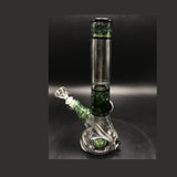 Back of the Wil Glass x Hampton tube, showing the green frit through the extra thick base