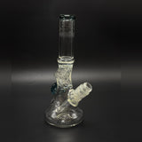 Wil Glass shark fin tube in particle collider tubing, full view with the 14 mm joint on the right